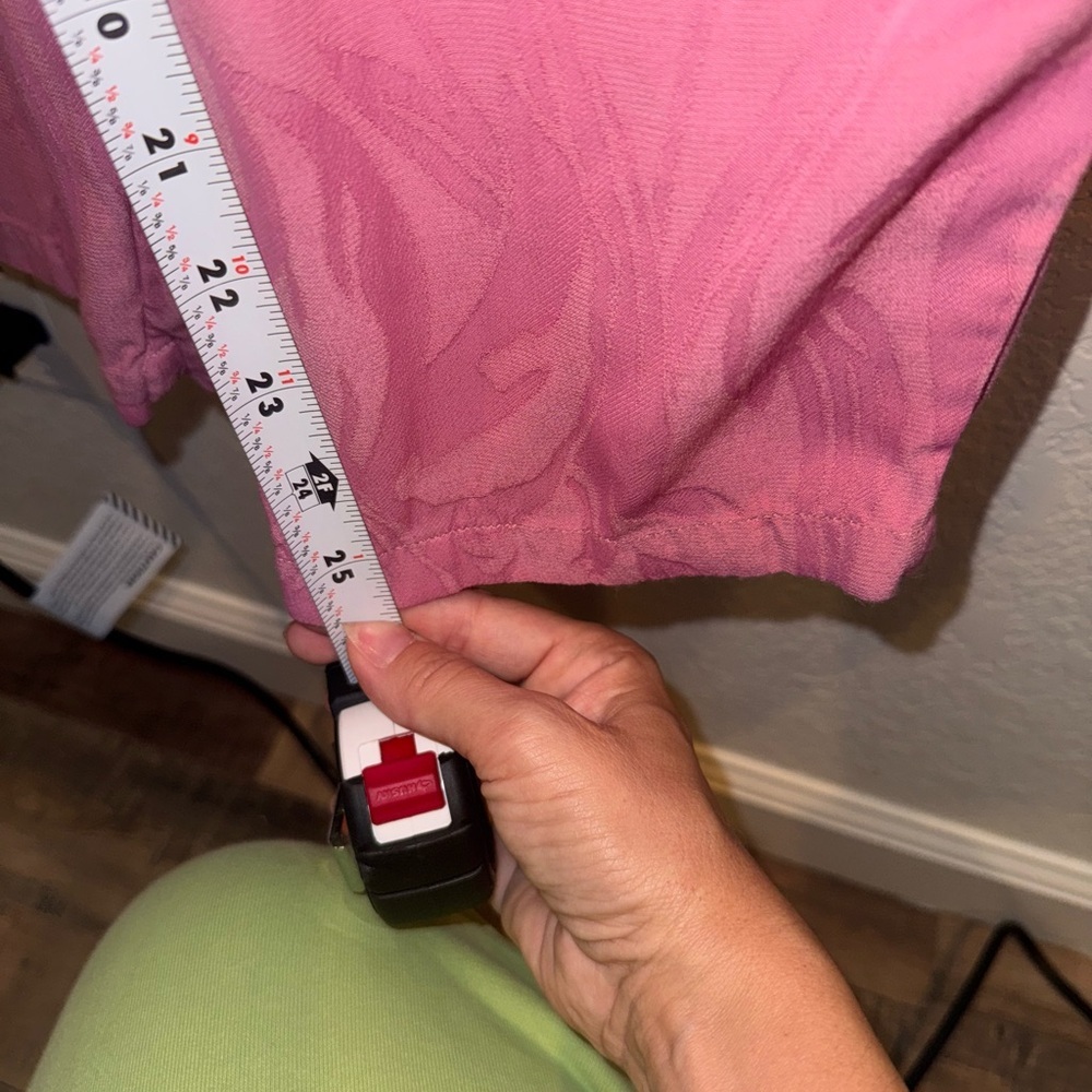 Eik Ai High Waist Pink Floral Wrap Waist Cropped Pants Sophisticated Luxury M — image 7 of 8